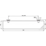Mirror shelf 52x12 material: Crystal surface: Glossy, color: Chrome Shelves Mirror shelf 52x12 material: Crystal surface: Glossy, color: Chrome Shelves
