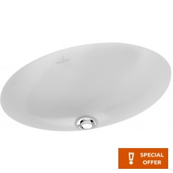 Washbasin Under counter 56x37,5 material: Porcelain With overflow, color: White surface: Glossy