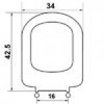 Toilet-seat, style: Wrapover Duroplast, metal hinges, color: White Toilet-seat, style: Wrapover Duroplast, metal hinges, color: White Toilet seats & covers