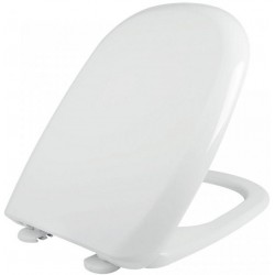 Toilet-seat, style: Wrapover Duroplast, metal hinges, color: White Toilet seats & covers