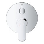 Shower tap Wall-mounted external part 3 way material: Brass mixer With plate without hand shower, hose and holder, color: Chrome surface: Glossy Wall-mounted - external part