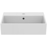 Νιπτήρας ελευθέρας τοποθέτησης 50x42x13 από πορσελάνη με μία οπή με υπερχείλιση, χρώμα: Λευκό επιφάνεια: Γυαλιστερή Ελευθέρας τοποθέτησης
