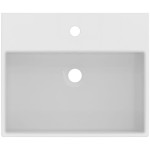 Νιπτήρας ελευθέρας τοποθέτησης 50x42x13 από πορσελάνη με μία οπή με υπερχείλιση, χρώμα: Λευκό επιφάνεια: Γυαλιστερή Ελευθέρας τοποθέτησης