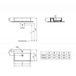 Νιπτήρας ελευθέρας τοποθέτησης 50x42x13 από πορσελάνη με μία οπή με υπερχείλιση, χρώμα: Λευκό επιφάνεια: Γυαλιστερή Ελευθέρας τοποθέτησης