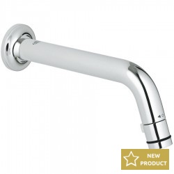 Spout (Nozzle) 18,5cm Wall-mounted material: Brass, color: Chrome surface: Glossy Bath spouts