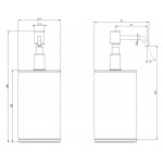 Dispenser countertop material: Brass, color: White/Gold surface: Brushed Soap dispensers