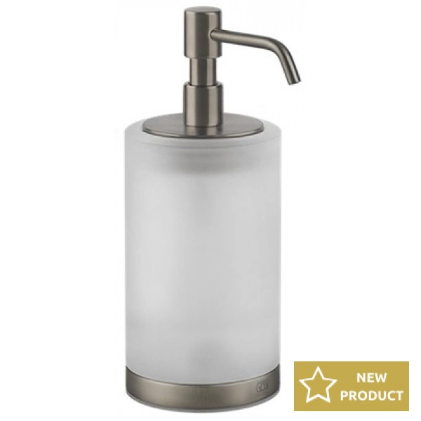Dispenser countertop material: Brass, color: Chrome surface: Brushed Soap dispensers