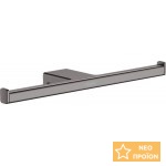 Χαρτοθήκη ανοιχτή / διπλή από ορείχαλκο Brushed Black Chrome, χρώμα: Μαύρο επιφάνεια: Βουρτσισμένη Χαρτοθήκες