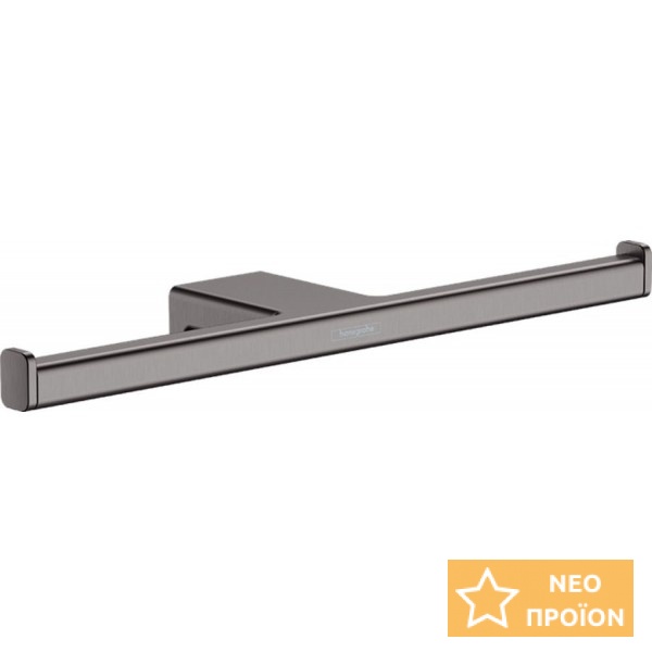 Χαρτοθήκη ανοιχτή / διπλή από ορείχαλκο Brushed Black Chrome, χρώμα: Μαύρο επιφάνεια: Βουρτσισμένη Χαρτοθήκες