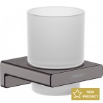 Cupholder material: Brass Wall-mounted, color: Black surface: Brushed Tumbler holders