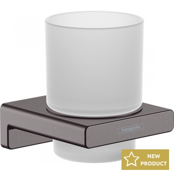 Cupholder material: Brass Wall-mounted, color: Black surface: Brushed Tumbler holders