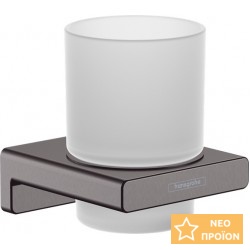 Ποτηροθήκη από ορείχαλκο επίτοιχος τύπος Brushed Black Chrome, χρώμα: Μαύρο επιφάνεια: Βουρτσισμένη Ποτηροθήκες