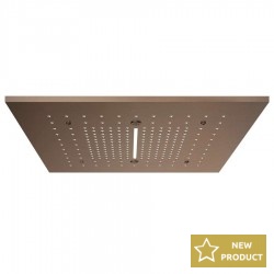 Overhead shower Copper Brushed PVD 50x50 material: Brass, color: Bronze surface: Brushed Overhead showers