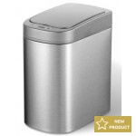 Waste bin Auto material: Inox 7 lt Closed Floor standing, color: Chrome surface: Glossy Dustbins