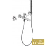 Bathtub concealed mixer Wall-mounted - external part 2 way material: Brass, color: Chrome surface: Glossy Wall-mounted - external part