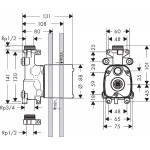 Bidet system inner part 120/120 Wall-mounted bidet hand shower systems