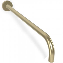 Βραχίονας 45cm Brushed Champagne επίτοιχος τύπος από ορείχαλκο, χρώμα: Χρυσό επιφάνεια: Βουρτσισμένη Βραχίονες κεφαλής ντους