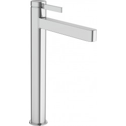 Wash basin tap Deck-mounted for free-standing washbasin material: Brass mixer With push-open waste set, color: Chrome surface: Glossy