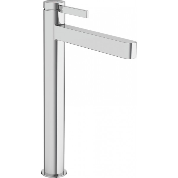 Wash basin tap Deck-mounted for free-standing washbasin material: Brass mixer With push-open waste set, color: Chrome surface: Glossy