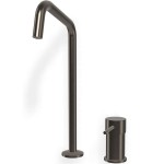 Wash basin tap Deck-mounted L size material: Brass mixer With pop-up waste set U-Spout Brushed Black Chrome, color: Black surface: Brushed Deck-mounted Wash basin tap Deck-mounted L size material: Brass mixer With pop-up waste set U-Spout Brushed Black Chrome, color: Black surface: Brushed Deck-mounted