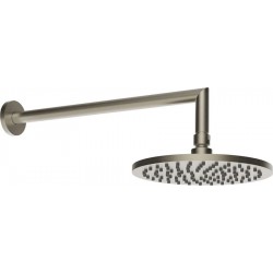 Shower head Wall-mounted 20x20 material: Brass, style: 1 spray, color: Chrome surface: Brushed Overhead showers