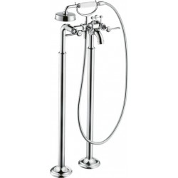 Μπαταρία μπανιέρας επιδαπέδια εξωτερικό μέρος από ορείχαλκο, χρώμα: Χρωμέ επιφάνεια: Γυαλιστερή