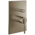 Shower tap Wall-mounted external part 2 way material: Brass mixer With plate without hand shower, hose and holder, color: Chrome surface: Brushed Wall-mounted - external part
