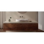 Νιπτήρας ελευθέρας τοποθέτησης 62x42x11 από solid surface χωρίς οπή  χωρίς υπερχείλιση, χρώμα: Λευκό επιφάνεια: Ματ Ελευθέρας τοποθέτησης
