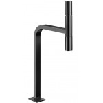 Wash basin tap Deck-mounted for free-standing washbasin material: Brass mixer Without waste Black Metal PVD, color: Black surface: Glossy Deck-mounted Wash basin tap Deck-mounted for free-standing washbasin material: Brass mixer Without waste Black Metal PVD, color: Black surface: Glossy Deck-mounted