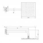 Shower head Wall-mounted 25x25 material: Brass, style: 1 spray, color: Chrome surface: Glossy Overhead showers Shower head Wall-mounted 25x25 material: Brass, style: 1 spray, color: Chrome surface: Glossy Overhead showers