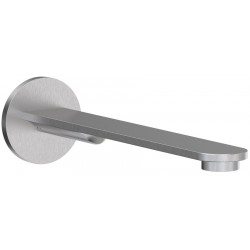 Εκροή (στόμιο) 25,7cm επίτοιχος τύπος από inox μπανιέρας, χρώμα: Χρωμέ επιφάνεια: Βουρτσισμένη