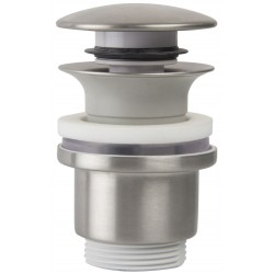 Waste Valve click-clack Without overflow material: Inox surface: Brushed, color: Chrome Waste overflows
