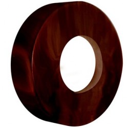 Ροζέτα Φ48mm μπαταρίας, Tortoise Resin από συνθετικό, χρώμα: Καφέ