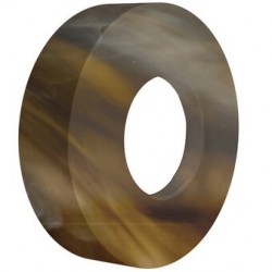 Ροζέτα Φ48mm μπαταρίας, Horn Resin από συνθετικό, χρώμα: Καφέ