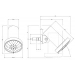 Ντους (Jet) Φ13,5cm, Copper Brushed PVD, χρώμα: Μπρονζέ από ορείχαλκο επιφάνεια: Βουρτσισμένη Ντους Ντους (Jet) Φ13,5cm, Copper Brushed PVD, χρώμα: Μπρονζέ από ορείχαλκο επιφάνεια: Βουρτσισμένη