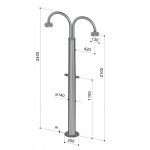 Column outdoor shower material: Inox, color: Chrome surface: Glossy Outdoor shower columns Column outdoor shower material: Inox, color: Chrome surface: Glossy Outdoor shower columns