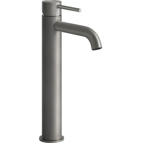 Wash basin tap Deck-mounted for free-standing washbasin material: Brass mixer Without waste, color: Chrome surface: Brushed Deck-mounted