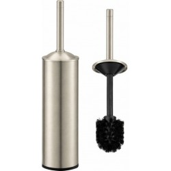 Brush (broom) material: Brass Wall-mounted, color: Chrome surface: Brushed Toilet brush holders