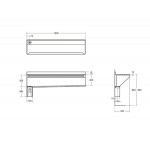 Sink Stainless (Steel) 160x40x70,5 material: Inox surface: Brushed free Wall 1 bowl with waste, Stainless steel, color: Chrome Stainless steel Sink Stainless (Steel) 160x40x70,5 material: Inox surface: Brushed free Wall 1 bowl with waste, Stainless steel, color: Chrome Stainless steel