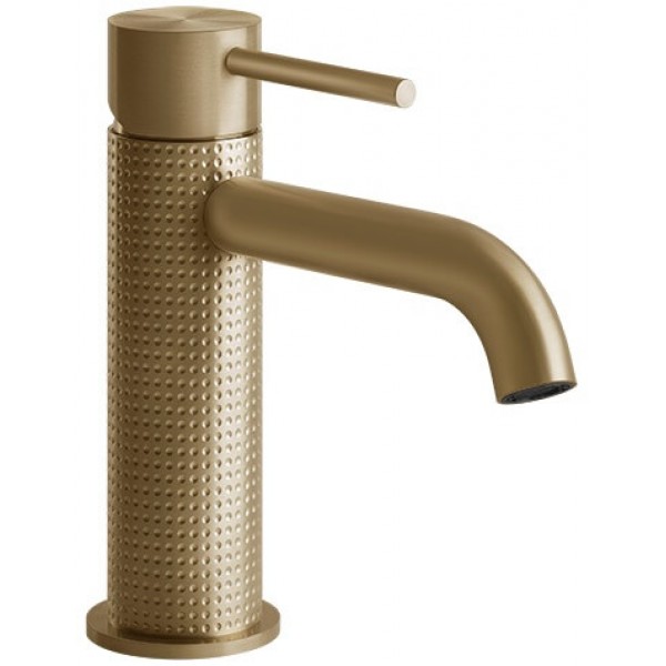 Wash basin tap Deck-mounted material: Inox mixer S size Without waste, color: Bronze surface: Brushed Deck-mounted Wash basin tap Deck-mounted material: Inox mixer S size Without waste, color: Bronze surface: Brushed Deck-mounted