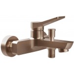 Bathtub tap Wall-mounted exposed material: Brass without hand shower, hose and holder mixer, color: Bronze surface: Brushed Wall-mouned exposed Bathtub tap Wall-mounted exposed material: Brass without hand shower, hose and holder mixer, color: Bronze surface: Brushed Wall-mouned exposed