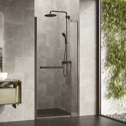 Shower enclosure Linear 80x200 8mm opening Brushed Black Chrome surface: Brushed, color: Black Linear