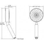 Shower head 4 jets, color: Chrome surface: Glossy Hand showers Shower head 4 jets, color: Chrome surface: Glossy Hand showers