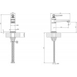 Wash basin tap Deck-mounted material: Brass mixer Without waste Μ size, color: Bronze surface: Brushed Deck-mounted Wash basin tap Deck-mounted material: Brass mixer Without waste Μ size, color: Bronze surface: Brushed Deck-mounted