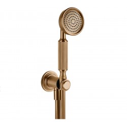 Shower head W/ hose, holder and outlet elbow 1 jet, color: Bronze surface: Brushed Hand showers