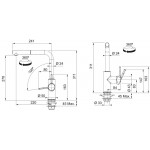 Kitchen tap Deck-mounted material: Brass with shower L-Spout, Onyx, color: Black surface: Matt Deck-mounted Kitchen tap Deck-mounted material: Brass with shower L-Spout, Onyx, color: Black surface: Matt Deck-mounted