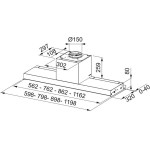 Απορροφητήρας εντοιχιζόμενος απλός 60cm 250 W FST BK 604 Black Extra Matt, χρώμα: Μαύρο Απορροφητήρες εντοιχιζόμενοι