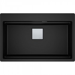 Sink Granite 79x51 free nested 1 bowl Matte black, color: Black Granite