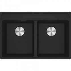 Sink Granite 76x51 free nested 2 cabinet Matte Black, color: Black