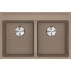 Sink Granite 76x51 free nested 2 cabinet Oyster, color: Brown